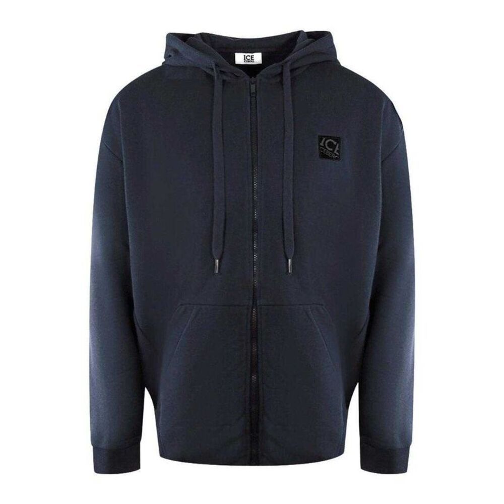 Ice Iceberg Mens Full Zip Hoodie / Navy
